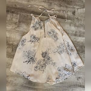 Lush Cream and Black Floral Top